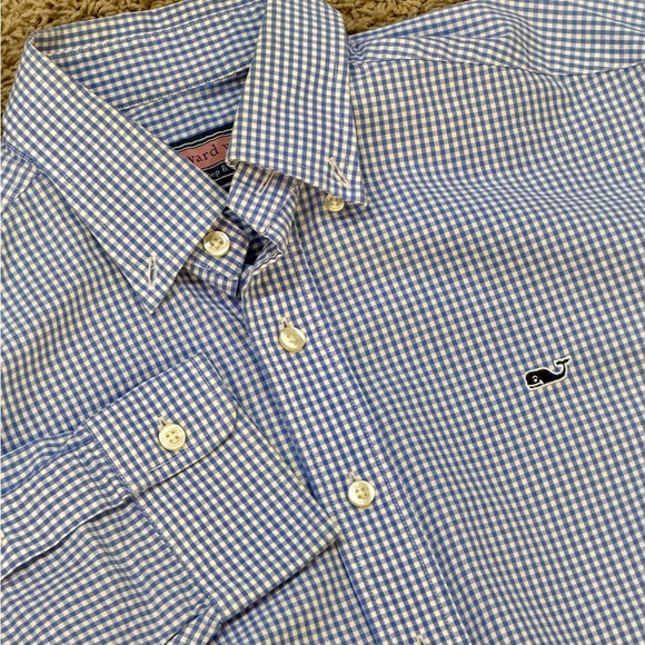 Vineyard Vines Other - Vineyard Vines Men's Blue and White Checkered Shirt Whale Shirt
